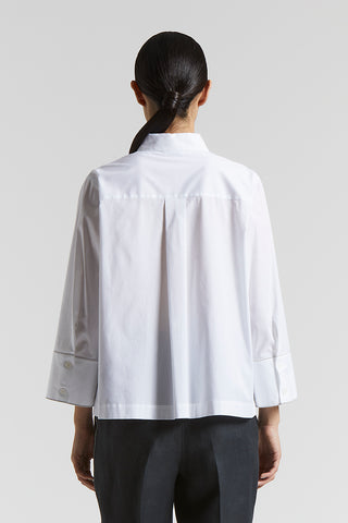 Stretch cotton poplin shirt