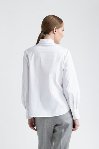 Cotton poplin shirt with sequins