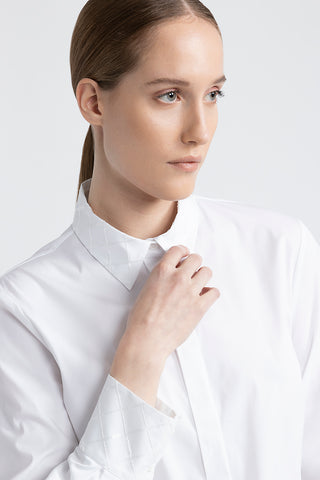 Cotton poplin shirt with sequins