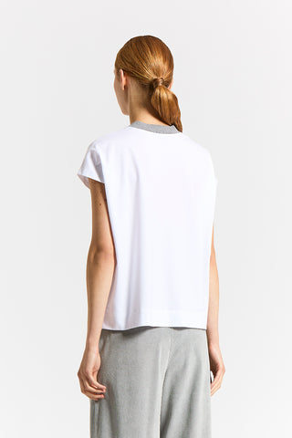 Stretch cotton jersey T-shirt