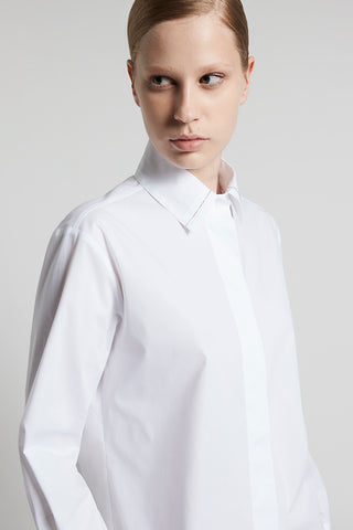 Stretch cotton poplin shirt