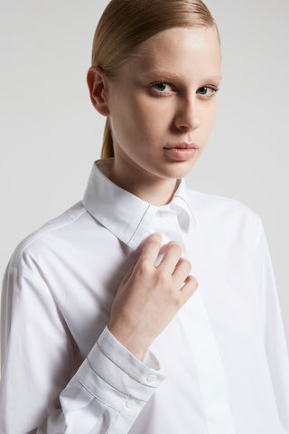 Stretch cotton poplin shirt