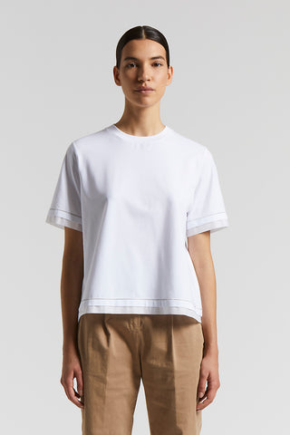 Stretch cotton jersey T-shirt