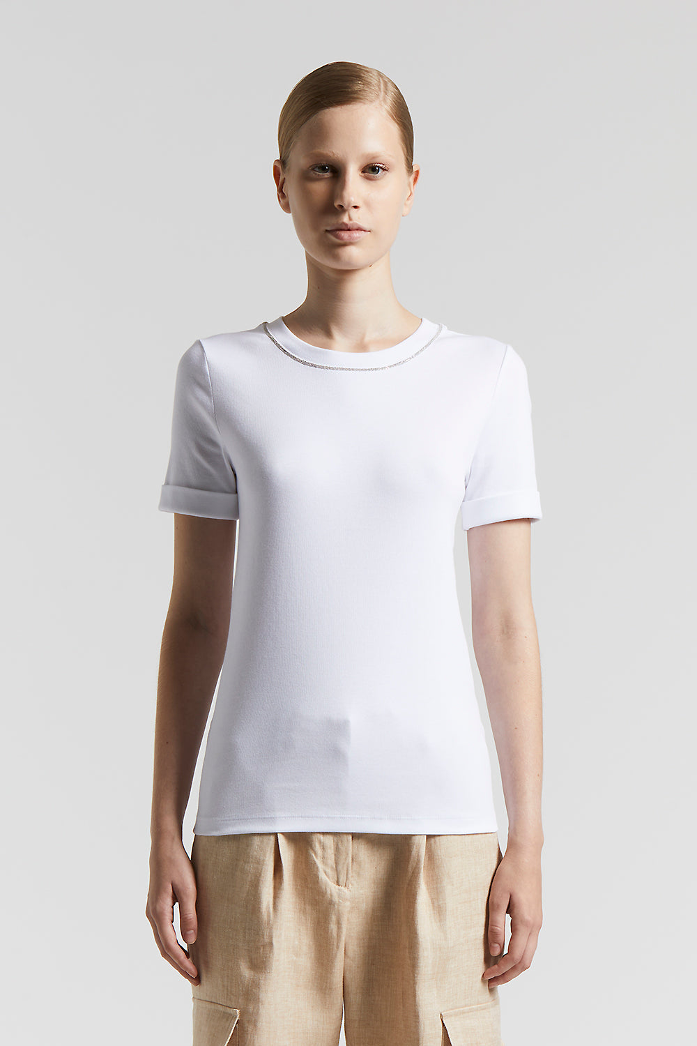 Tシャツ・カットソー PESERICO FW25 Peserico Rib T-shirt (S06704J0 5669B 73B) Tシャツ・カットソー PESERICO FW25 Peserico Rib T-shirt