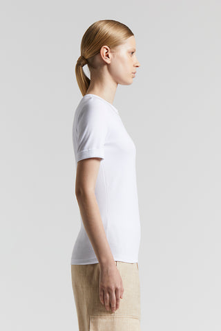 Micro-ribbed stretch jersey T-shirt