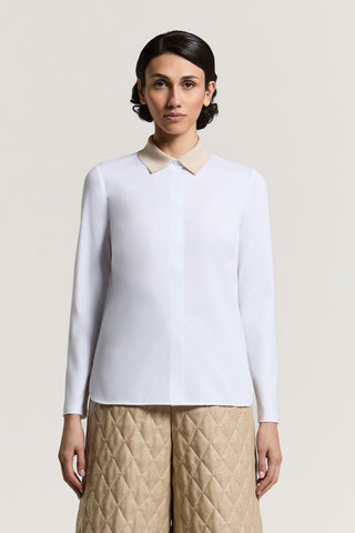 Solid-color cotton poplin shirt
