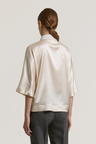 Silk satin polo shirt 3 / 3