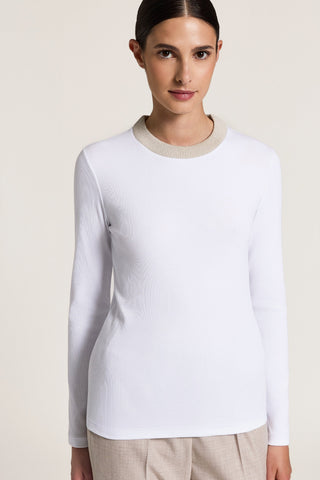 Micro-ribbed cotton jersey T-shirt