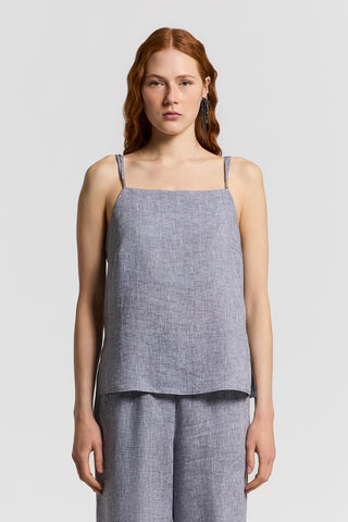 Lightweight pure linen canvas top