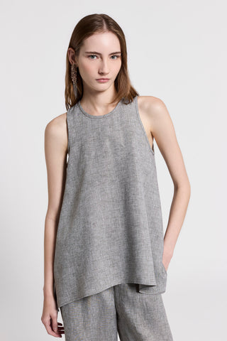 Lightweight pure linen canvas top