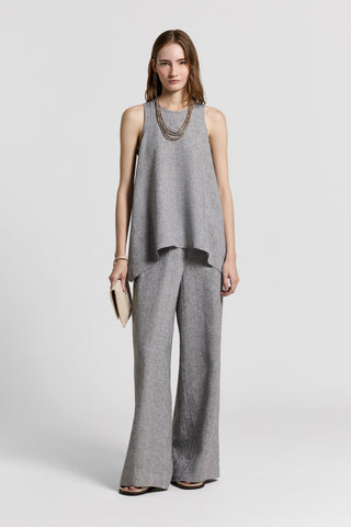 Lightweight pure linen canvas top