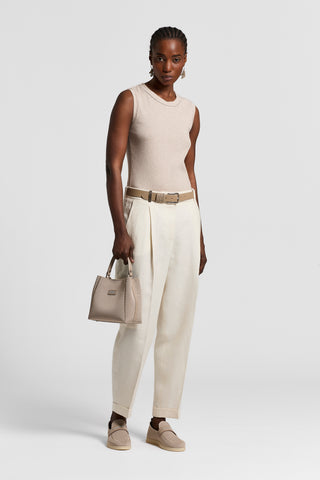 Micro-rib jersey top