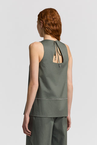 Light cotton sateen top