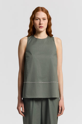 Light cotton sateen top