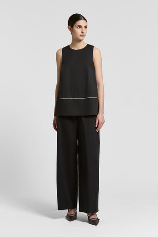 Light cotton sateen top