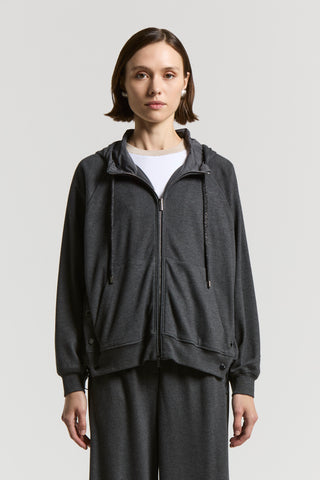Modal cotton jersey hoodie