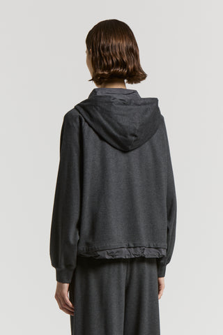 Modal cotton jersey hoodie