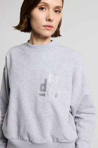 Polished cotton sweatshirt