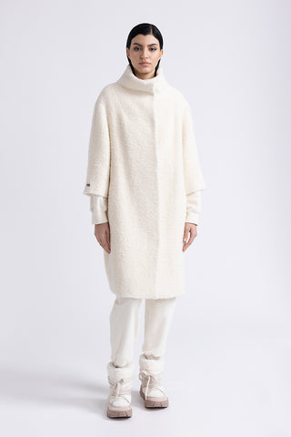 Bouclé wool and alpaca coat