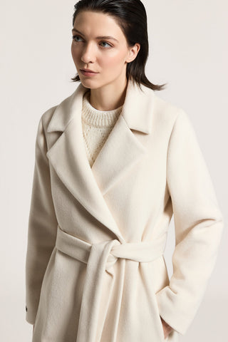Wool and cashmere fabric coat