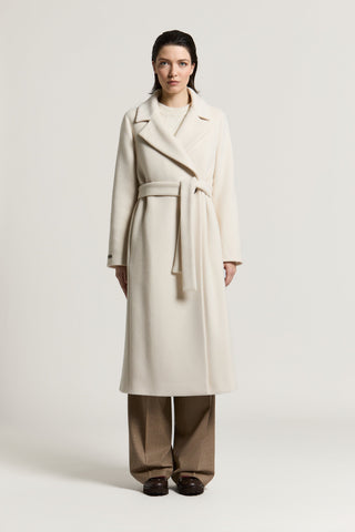 Wool and cashmere fabric coat