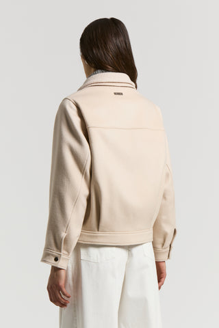 Wool and cashmere double cloth jacket