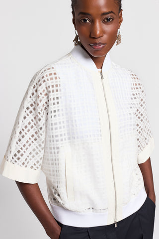 Silk and cotton organza jacket