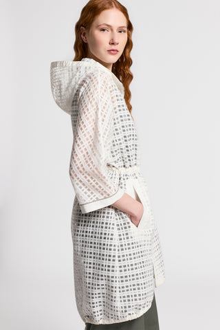 Silk and cotton organza parka