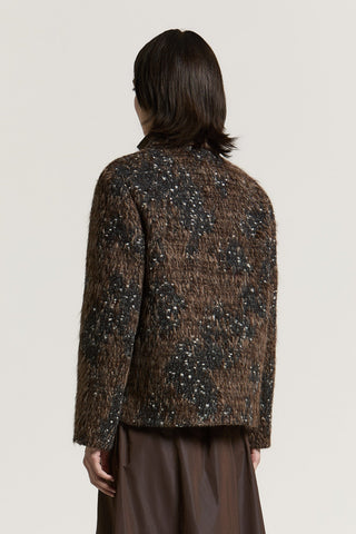 Wool jacquard overshirt