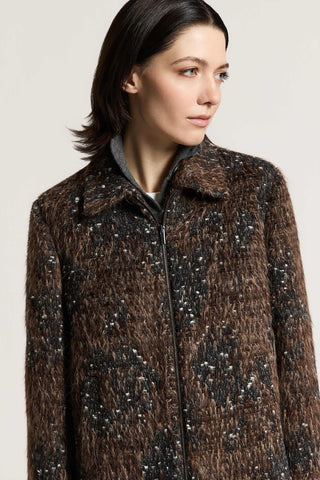 Wool jacquard overshirt