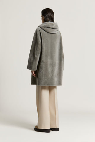 Genuine Lacaune shearling midi jacket