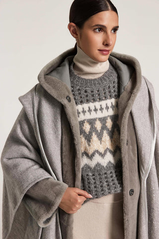 Genuine Lacaune shearling midi jacket