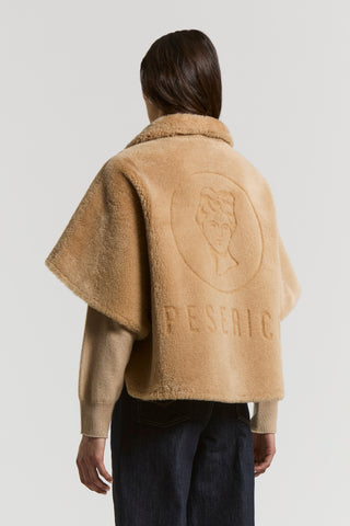 Real shearling cape