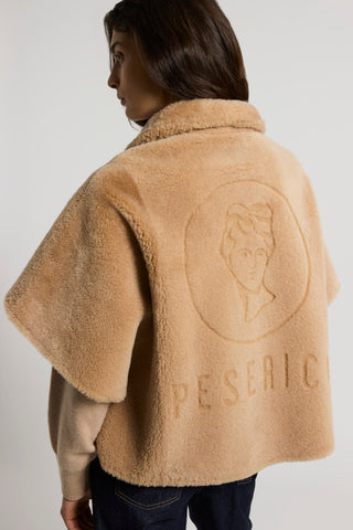 Real shearling cape
