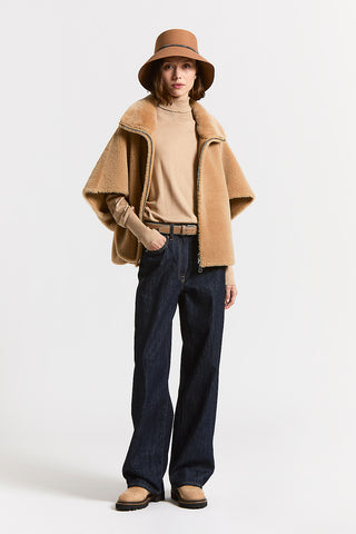 Real shearling cape