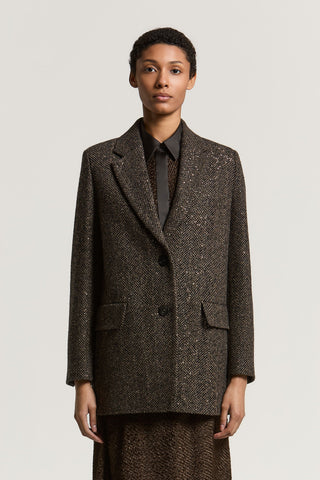 Herringbone wool coat