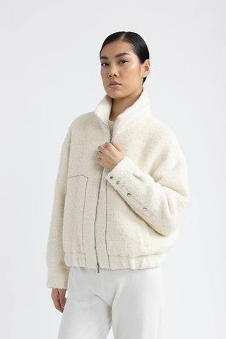 Bouclé wool and alpaca jacket