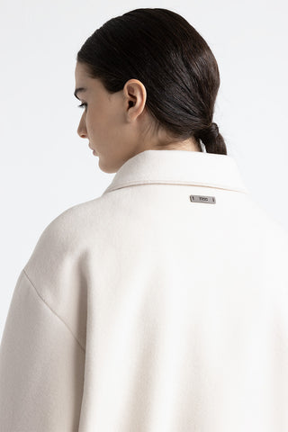 Wool and cashmere high neck jacket