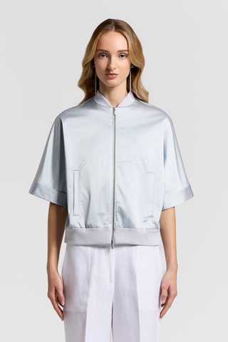 Glossy cotton sateen jacket