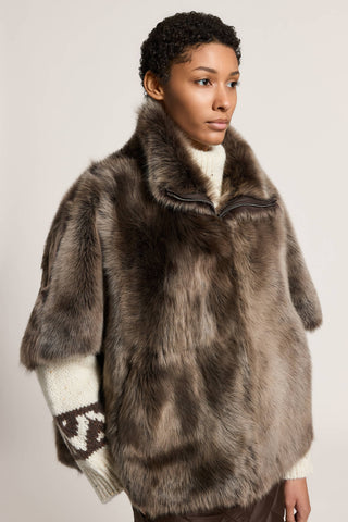 Lacaune shearling cape 3 / 3