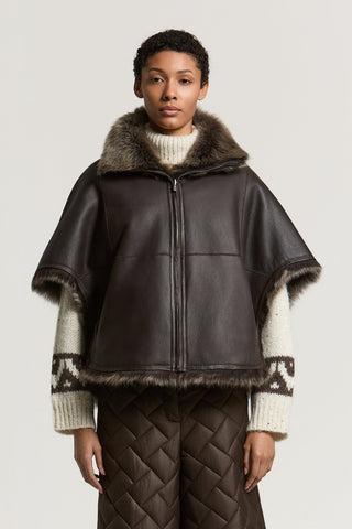 Lacaune shearling cape 4 / 7