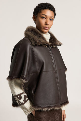 Lacaune shearling cape 5 / 7