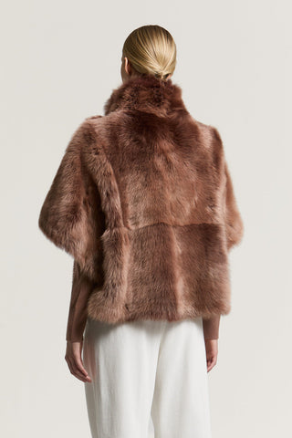 Lacaune shearling cape