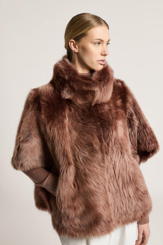 Lacaune shearling cape