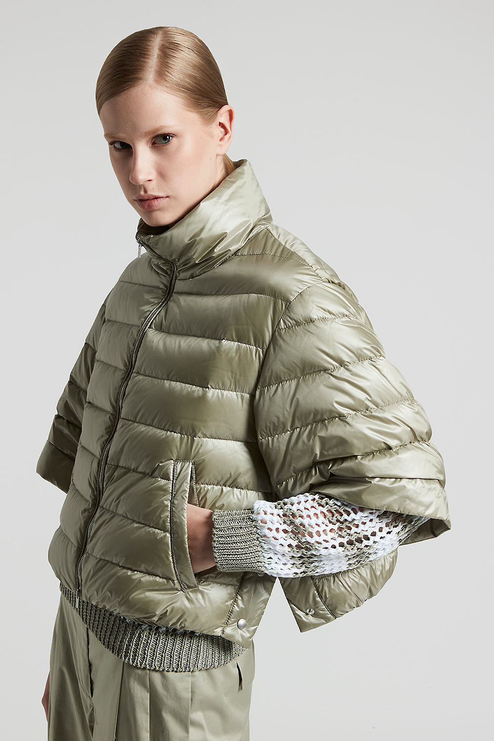 Down jacket with short sleeves | Peserico US
