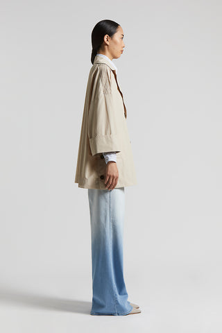 Technical cotton faille cape