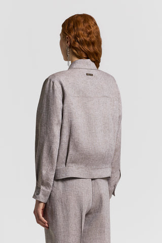 Lightweight pure linen canvas duster coat