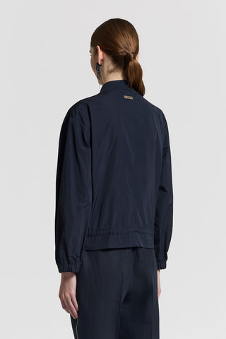 Technical taffeta and knit jacket