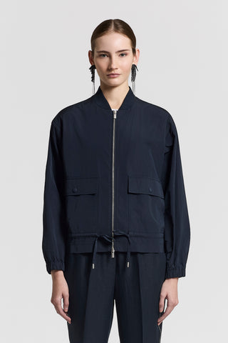 Technical taffeta and knit jacket