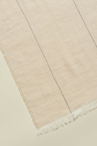 Stole in cotton linen melange with Punto Luce